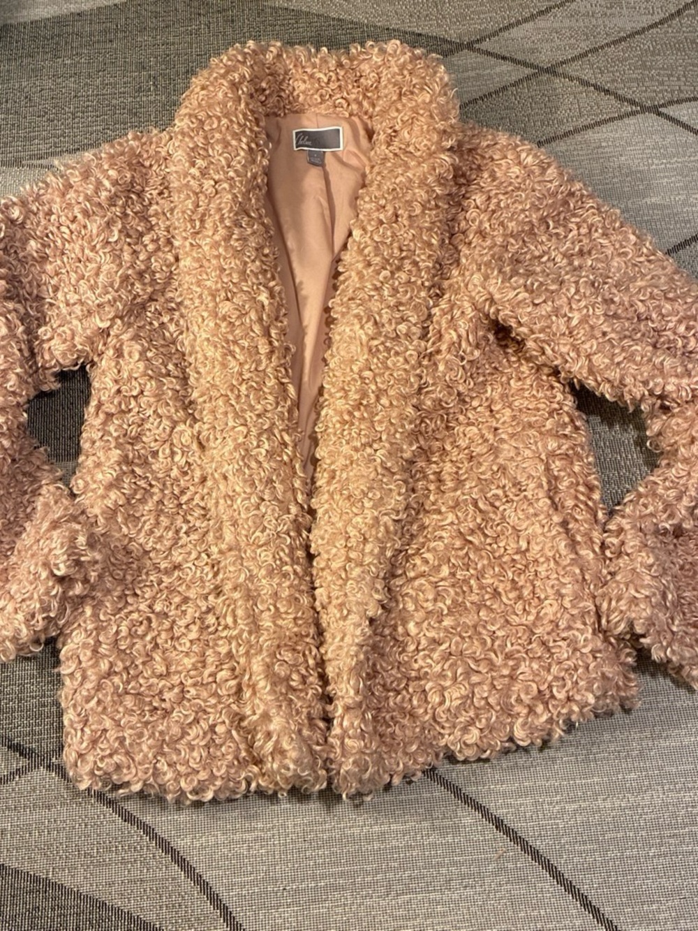 Chelsea28 Curly Faux-Shearling Teddy Jacket in
Dusty Rose